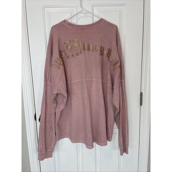 WDW Womens Dusty Rose Glitter Spirit Jersey Shirt Size XXL - Picture 5 of 7